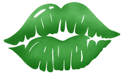 Lip color for the festival st. patrick's day