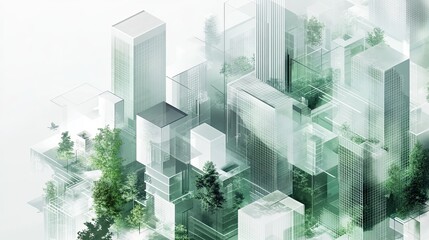 A stock illustration that represents the concept of smart city planning