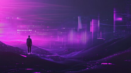 Naklejka premium A stock illustration that represents the concept of digital transformation