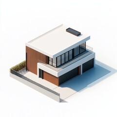 Modern Two Story House Architectural Design Model