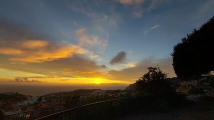 sunset in the mountains