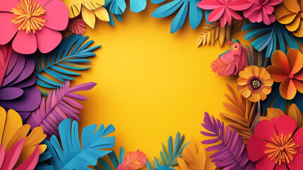 Mexican floral traditional design background. Ethnic embroidered decorative ornament. Ornate graphic for wallpaper. Festive Mexican-inspired floral motif.