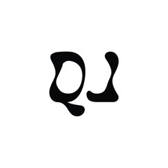 QJ monogram logo design letter text name symbol monochrome logotype alphabet character simple logo