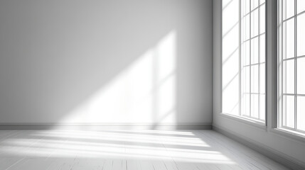 white wall with light and shadow from window.
