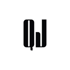 QJ monogram logo design letter text name symbol monochrome logotype alphabet character simple logo