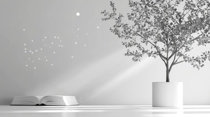 Obraz premium Ai-enhanced claims review platform digital space minimalist design
