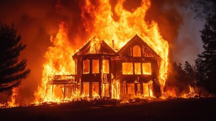 Homes and property destroyed by fire, potential insurance claims