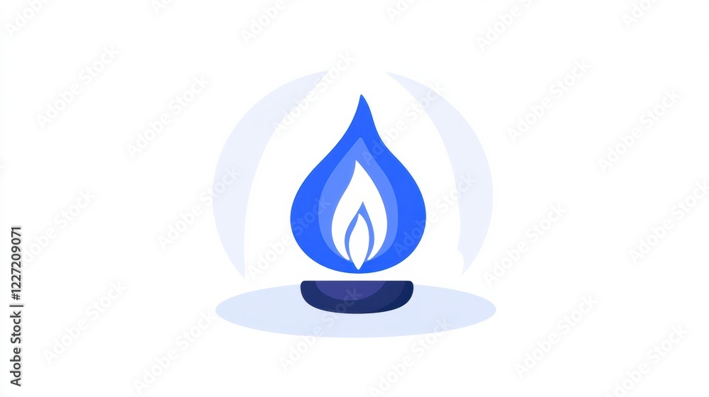 Aufkleber stylized flame icon depicting energy and warmth in a minimalist design suitable for modern applicati