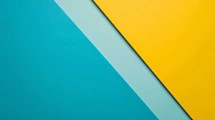 Clean and modern abstract composition with bold yellow and teal diagonal shapes intersecting to create a visually striking minimalist design  
