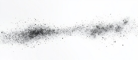 Obraz premium Black dust cloud burst on white, design element