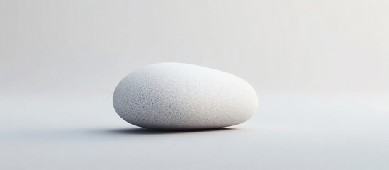 White stone rests on plain background, minimalist design, website template