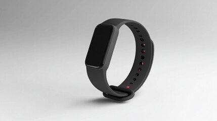 Fitness tracker, studio shot, gray background, health app mockup