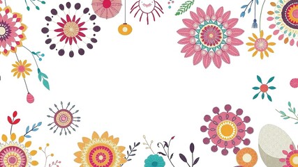 Abstract Easter Boho Patterns, Easter Symbols, Bright Colors, Depth, Mood