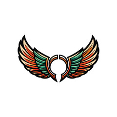 Design a captivating logo featuring majestic phoenix wings, incorporating elegant lines and vibrant colors.  Aim for a modern, symbolic design.