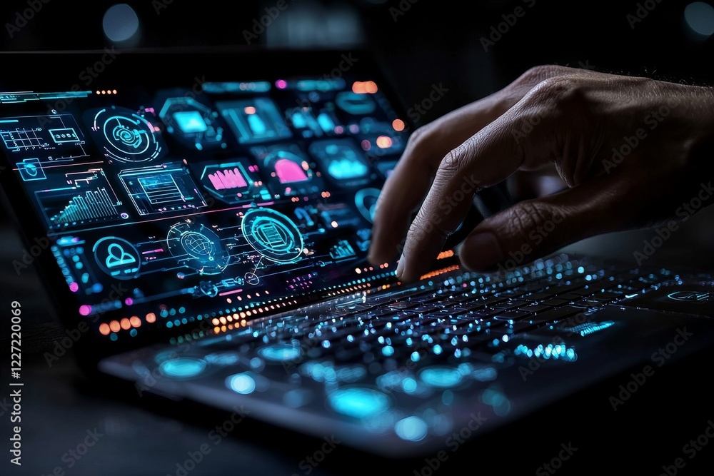 Poster ai smart technology in stock ai and crm software automates the process of creating sales reports and