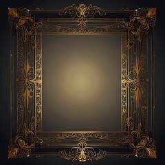 Obraz premium vintage gold frame