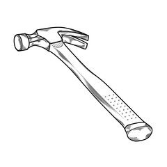 hammer on a white background