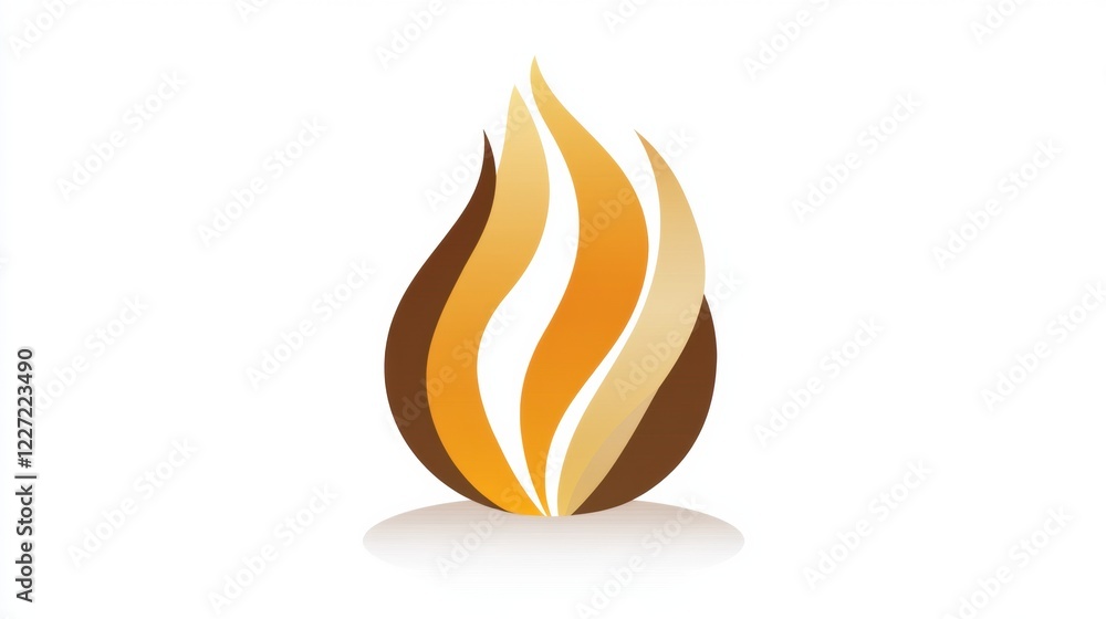Aufkleber Flame icon representing warmth and energy in various design applications and contexts. Generative AI