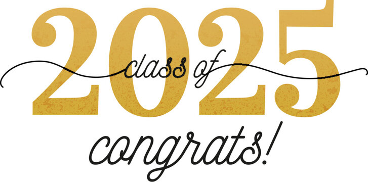 Class of 2025 Design. Graduation vector