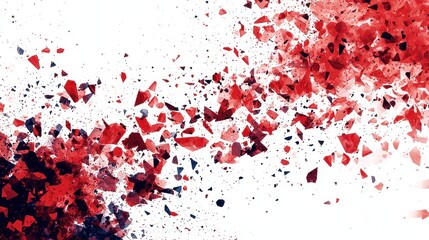 Fototapeta premium Fragmented Organic Shapes Transitioning into Pixelated Forms