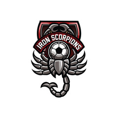 Fototapeta premium Design a fierce, metallic scorpion mascot for a heavy metal band called 