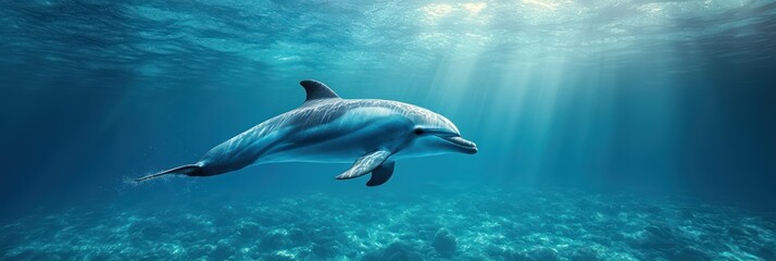Fototapeta premium Majestic Dolphin Underwater