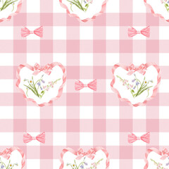 Watercolor floral seamless pattern. Hand drown wild flower. Perfect for digital designs, crafts, decorate and more.