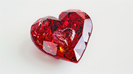 red heart on a white background