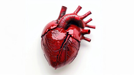 red heart on a white background