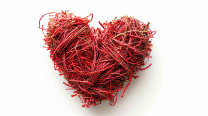 Naklejka premium red heart on a white background