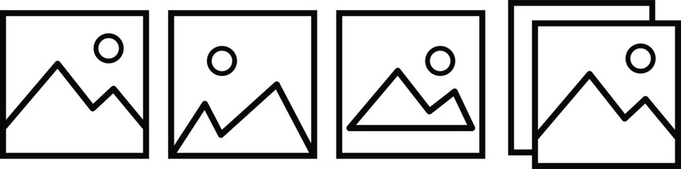 gallery icon vector. image, picture, gallery icon set.  photo gallery sign and symbol
