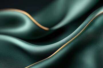 Rich velvet fabric in deep jewel tones flows gracefully, highlighting a delicate gold trim. The texture exudes luxury and sophistication, perfect for any elegant setting