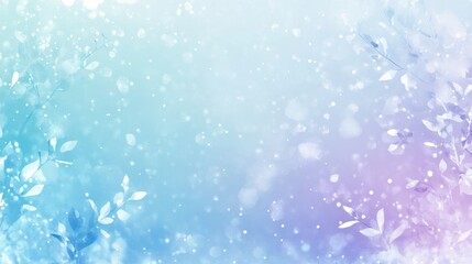 Soft and Ethereal Background with Delicate Leaves and Gentle Color Gradients for Design Projects