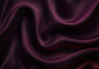 Obraz premium Elegant Deep Burgundy Satin Fabric with Smooth Texture and Graceful Drapery