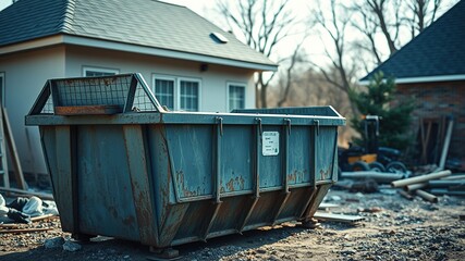 Metal Dumpster Renovation House Exterior