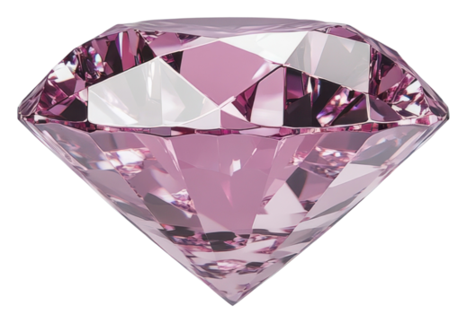 PNG An isolated transparent pink diamond floating gemstone jewelry high-quality.