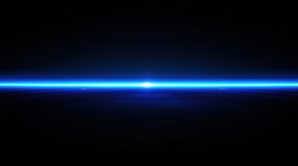 Fototapeta premium Vibrant Blue Light Beam on Dark Background with Subtle Glow and Artistic Lines