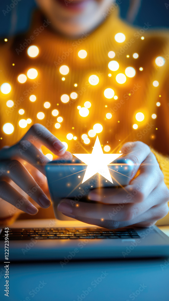 Aufkleber satisfaction survey enhancing user engagement through mobile interaction in a brightly lit environme