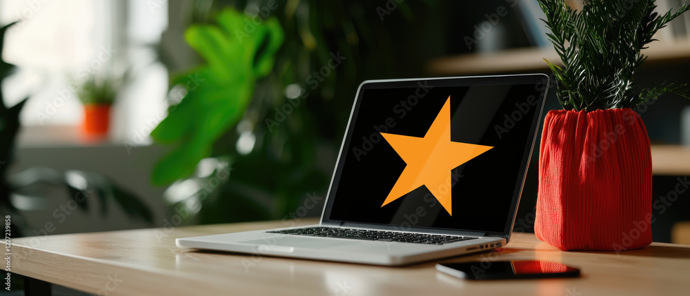 Poster enhancing customer satisfaction through effective survey techniques in modern workspace environments