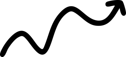 Arrow hand drawn marker brush vector shapes