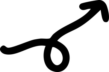 Obraz premium Arrow hand drawn marker brush vector shapes