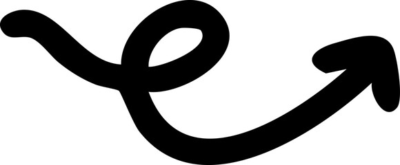 Arrow hand drawn marker brush vector shapes