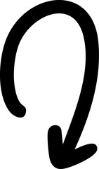 Arrow hand drawn marker brush vector shapes