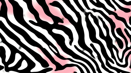 zebra leather texture, striped print, black white color, real leather, stylish design