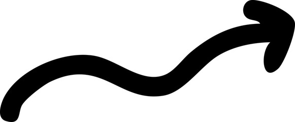 Arrow hand drawn marker brush vector shapes