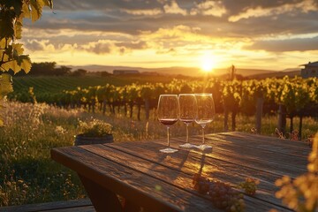 Sunset vineyard wine tasting (2)