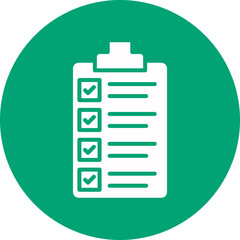 Scorecard glyph circle icon