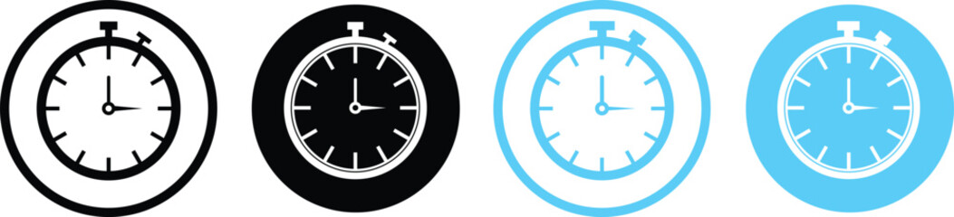 Timer, clock, stopwatch isolated vector icon. timer vector icons. stopwatch symbol. countdown Timer vector illustration
