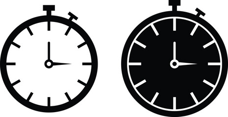 Timer, clock, stopwatch isolated vector icon. timer vector icons. stopwatch symbol. countdown Timer vector illustration
