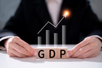 Increase GDP economy growth investment business finance wealth graph chart concept